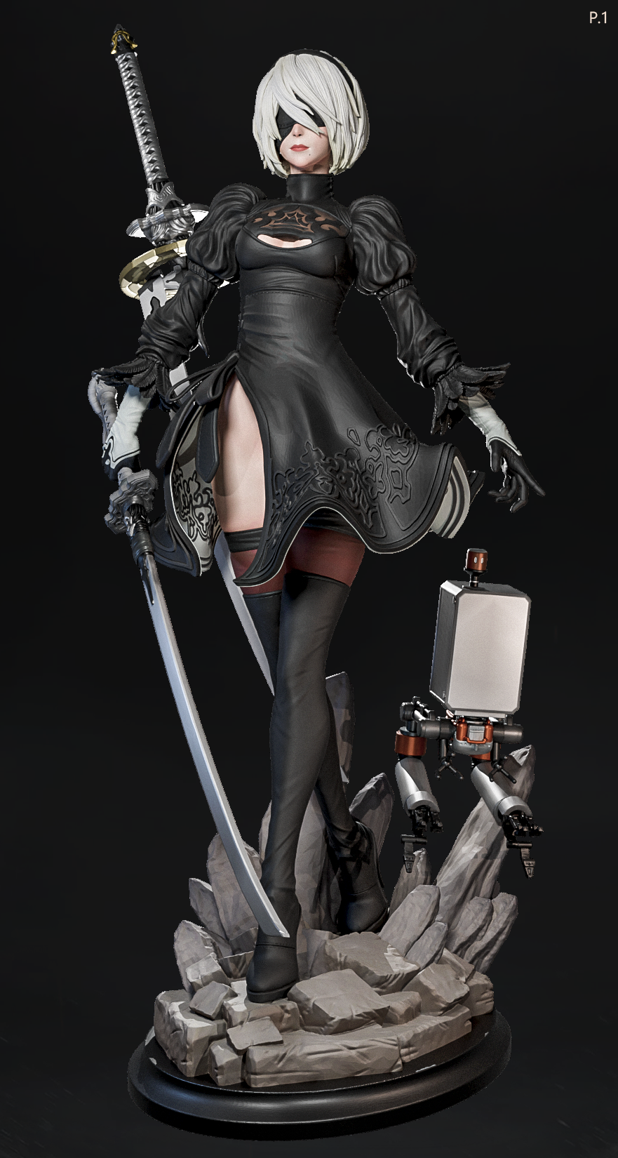 2B Garage Kit Figure - Nier: Automata | LD 3D Art – Trisagion Models 2B Garage Kit Figure - Nier: Automata | LD 3D Art – Trisagion Models