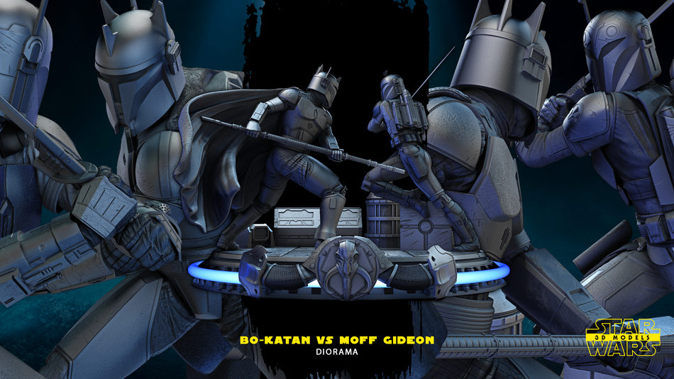 Bo-Katan vs Moff Gideon Diorama Base Kit