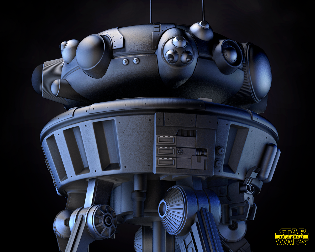 Mini Probe Droid Probe Droid Garage Kit Figure – Trisagion Models