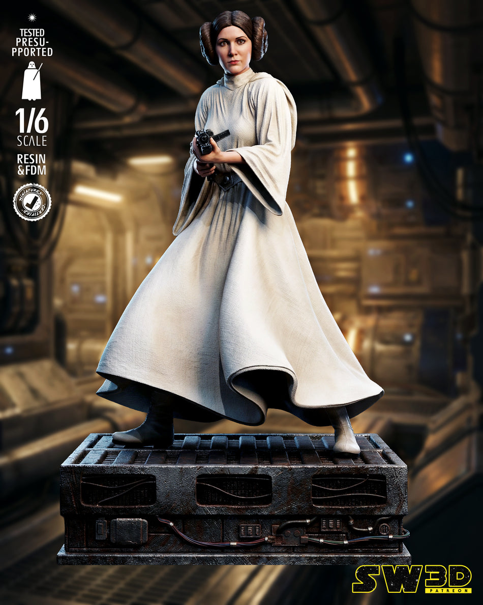 Leia Organa Statue Garage Kit Figure