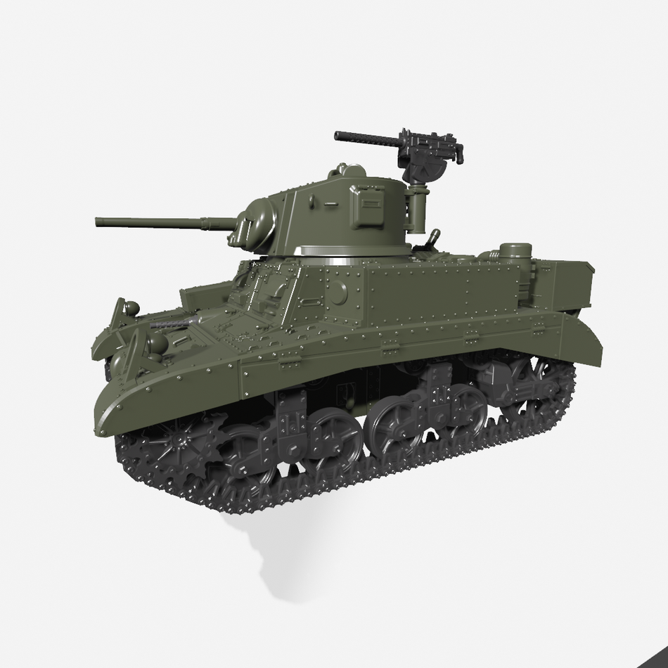 M3A1 Stuart "Honey" - USA - WW2 28mm Miniatures for Bolt Action & Tabletop Wargaming | Wargame3D