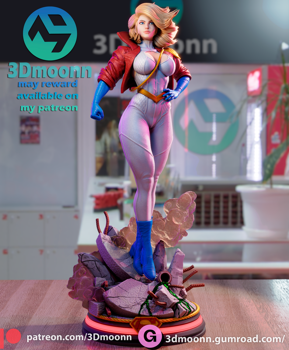 Powergirl Garage Kit Figure - DC Comics | 3DMoonn