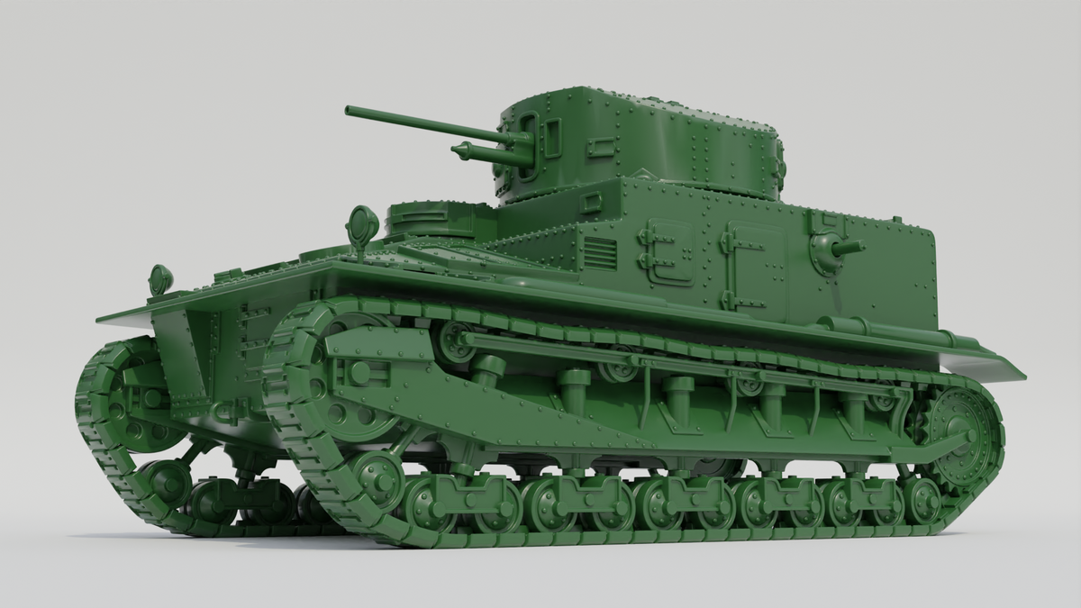 Vickers Tank Model Kit Vickers Medium Tank Mk.I - 28mm Wargaming Tabletop Miniatures | Wargam ...