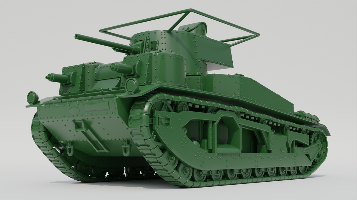 Vickers Tank Model Kit Vickers Medium Tank Mk.III - 28mm Wargaming Tabletop Miniatures | Warg ...