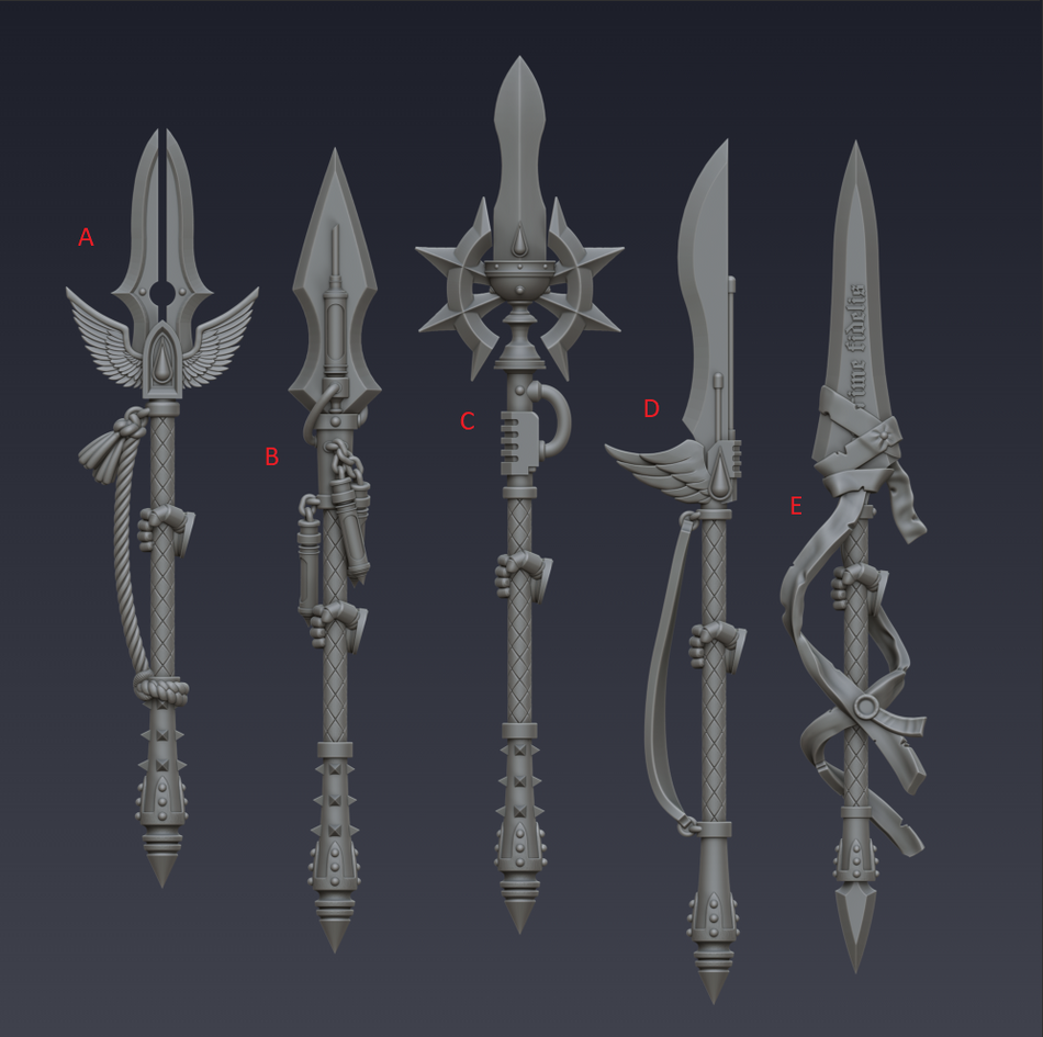 Spear Set - Crimson Angels