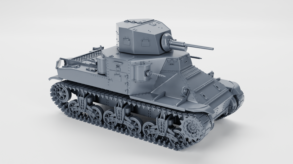 M2A1 Medium Tank - USA - WW2 28mm Miniatures for Bolt Action & Tabletop Wargaming | Wargame3D