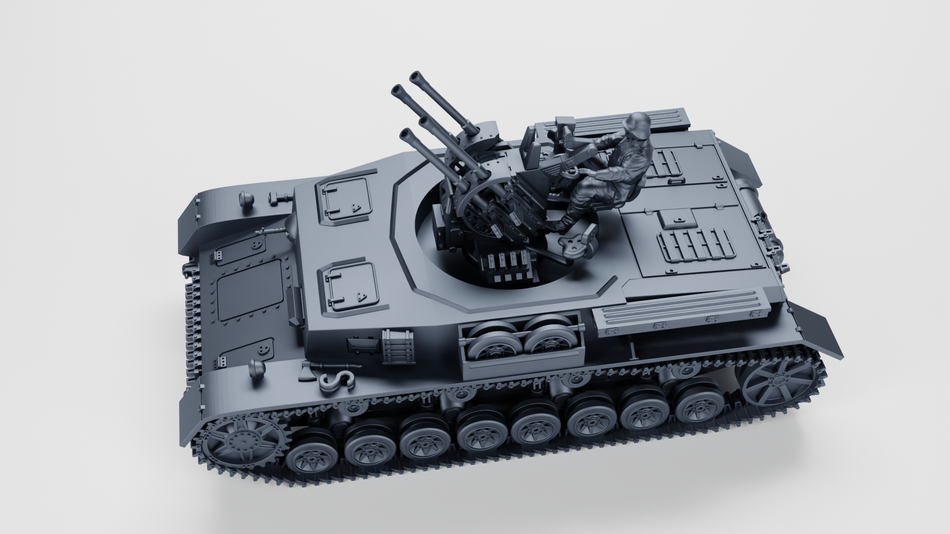 Wilhelm Krause Field Mod. Flakpanzer IV - Germany - WW2 28mm Miniatures for Bolt Action & Tabletop Wargaming | Wargame3D