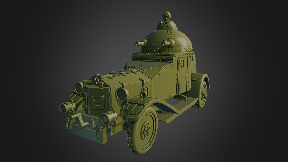 Vickers Crossley Armored Car - 28mm Wargaming Tabletop Miniatures  | Wargame3D