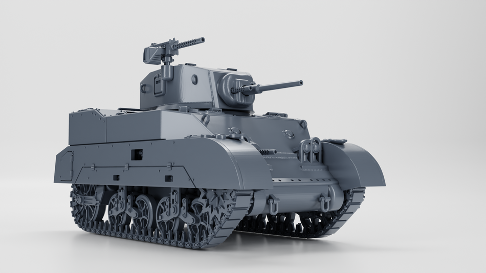 M5A1 Stuart Light Tank - USA - WW2 28mm Miniatures for Bolt Action & Tabletop Wargaming | Wargame3D