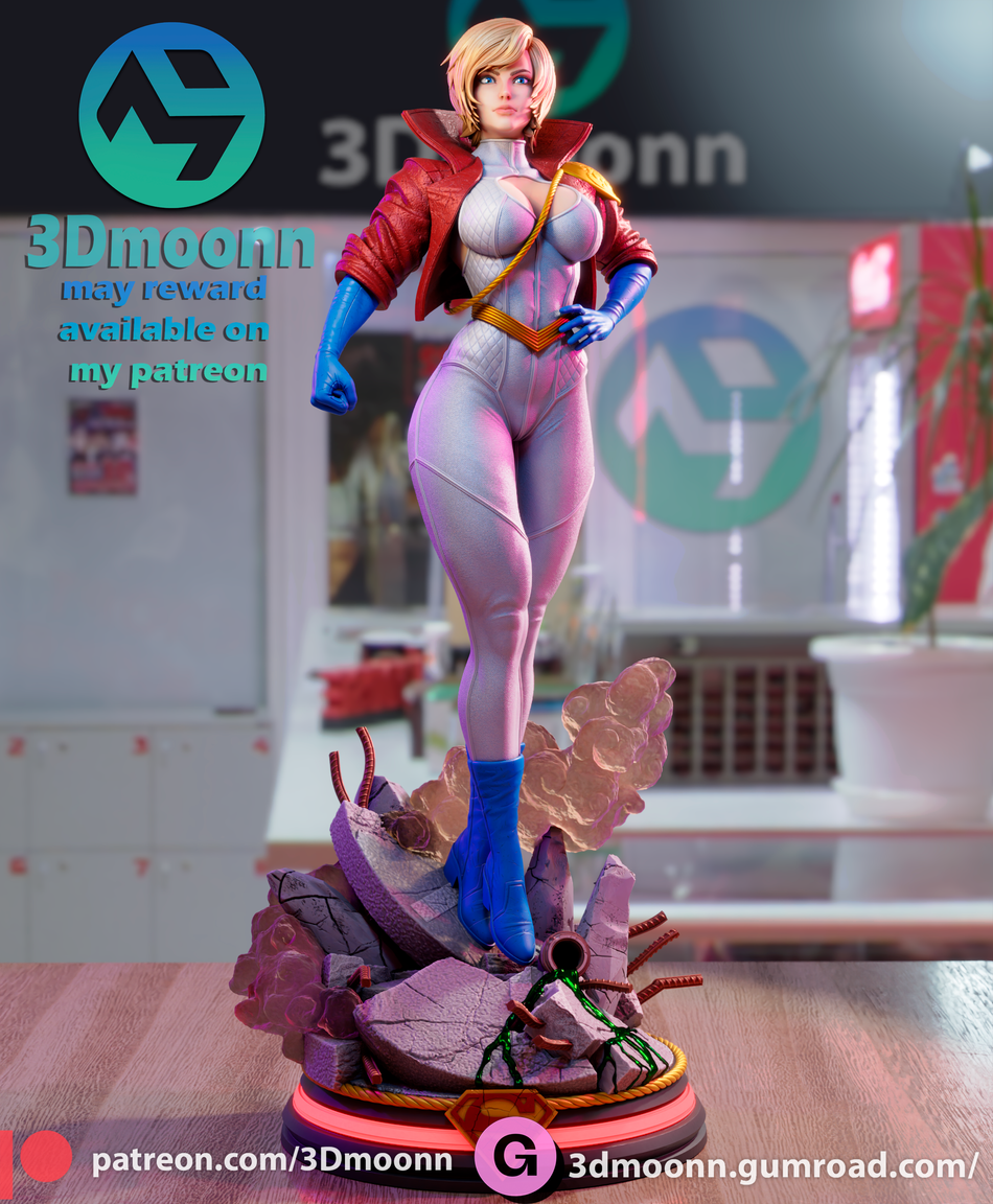 Powergirl Garage Kit Figure - DC Comics | 3DMoonn