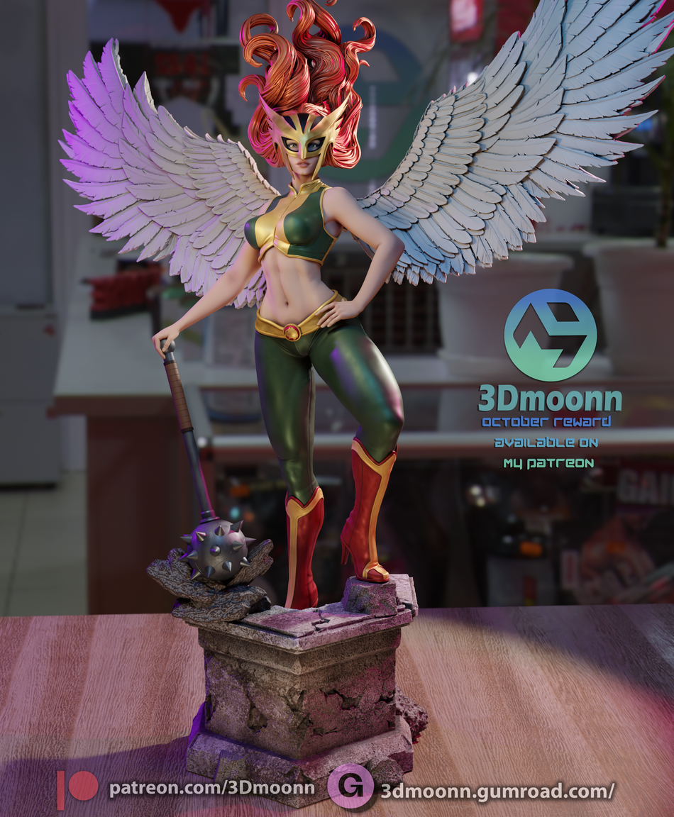 Hawkgirl Garage Kit Figure - DC | 3DMoonn