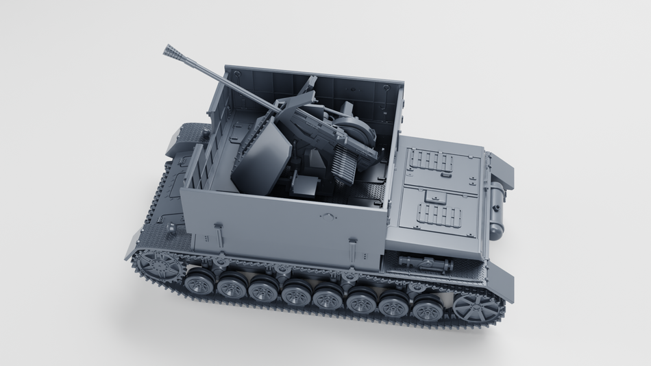 Flakpanzer IV (3.7cm Flak 43) Mobelwagen (Sd.Kfz.163_3) - Germany - WW2 28mm Miniatures for Bolt Action & Tabletop Wargaming| Wargame3D