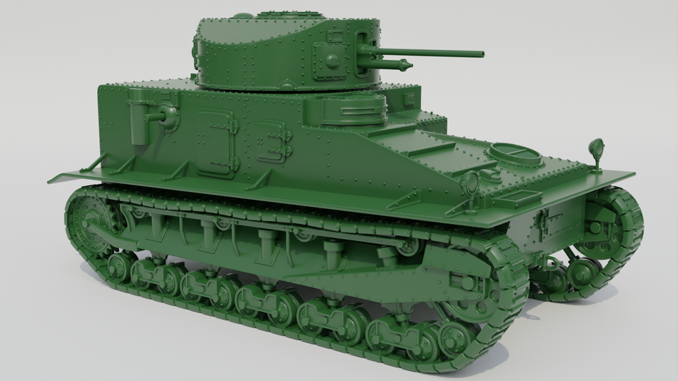 Vickers Medium Tank Mk.I - 28mm Wargaming Tabletop Miniatures  | Wargame3D