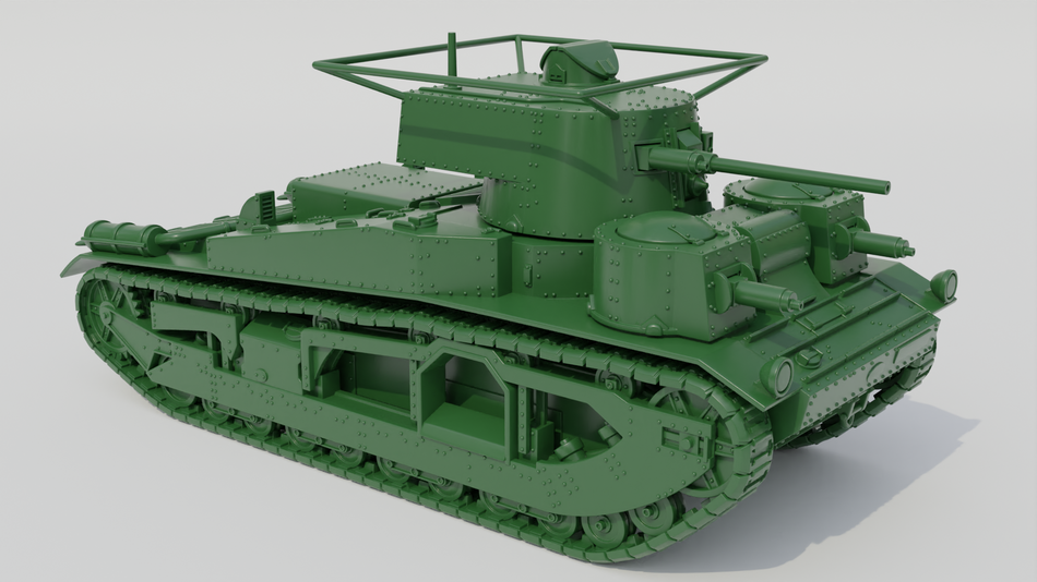 Vickers Medium Tank Mk.III - 28mm Wargaming Tabletop Miniatures  | Wargame3D