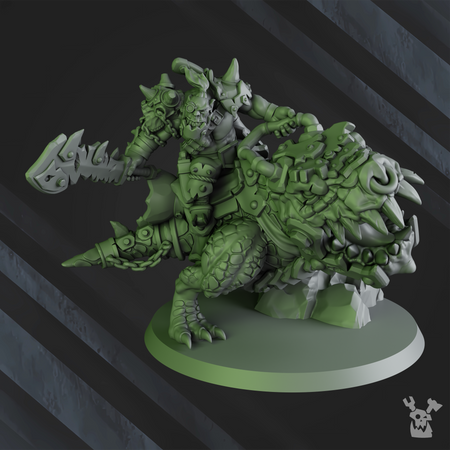 beastboss on squigosaur proxy models for warhammer 40k Ork army