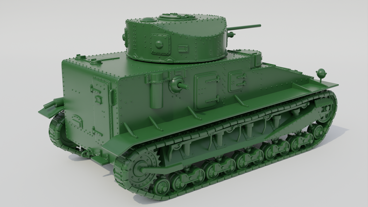 Vickers Tank Model Kit Vickers Medium Tank Mk.I - 28mm Wargaming Tabletop Miniatures | Wargam ...