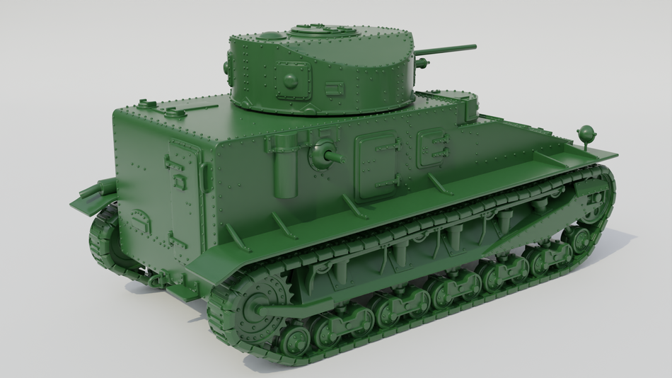 Vickers Medium Tank Mk.I - 28mm Wargaming Tabletop Miniatures  | Wargame3D