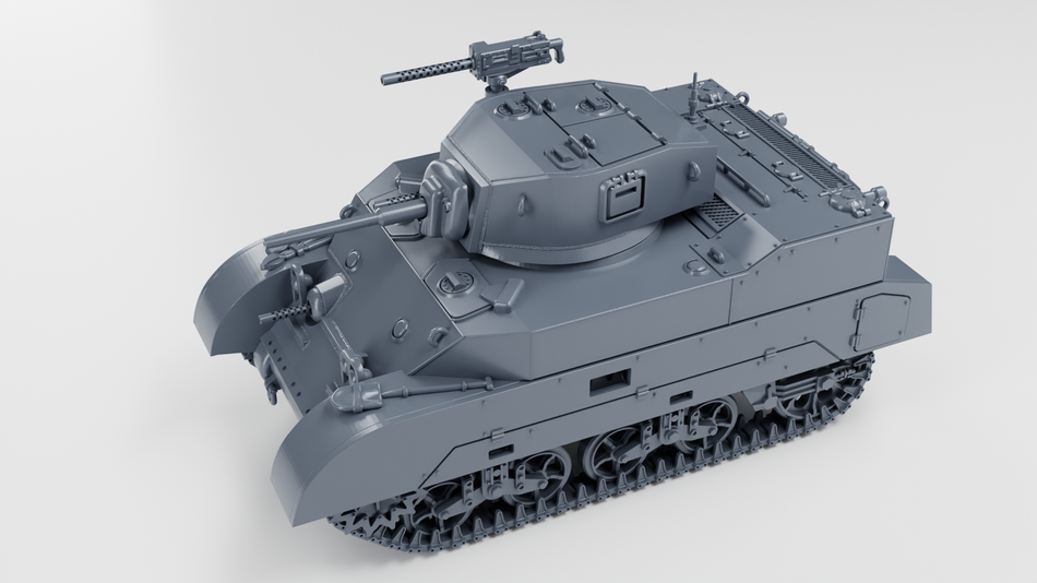 M5A1 Stuart Light Tank - USA - WW2 28mm Miniatures for Bolt Action & Tabletop Wargaming | Wargame3D