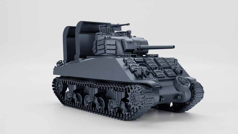 Sherman M4A3(75)W "Beelzebub" - USA - WW2 28mm Miniatures for Bolt Action & Tabletop Wargaming | Wargame3D