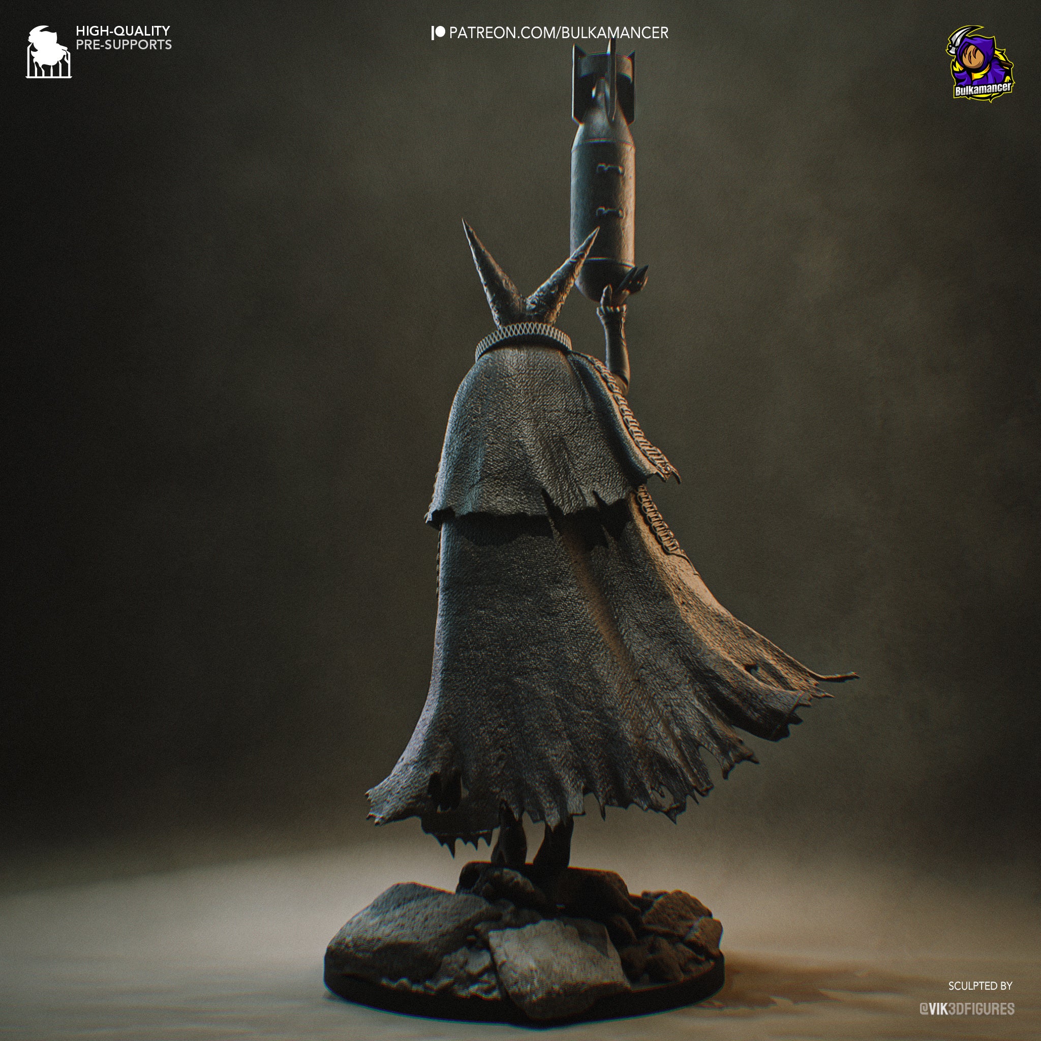 プリン隊様オーダー制作：「魔神」ZealotMiniatures Artillery Witch Garage Kit Figure - Trench Crusade | Bulkamancer