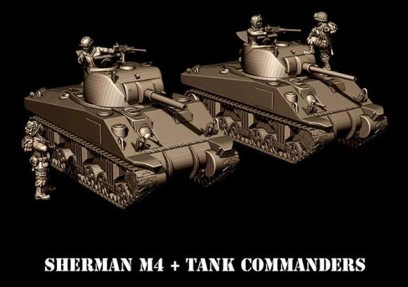 M4 Sherman Airbourne - 28mm Wargaming Tabletop Miniatures  | 3DBreedMiniatures March to Hell WW2