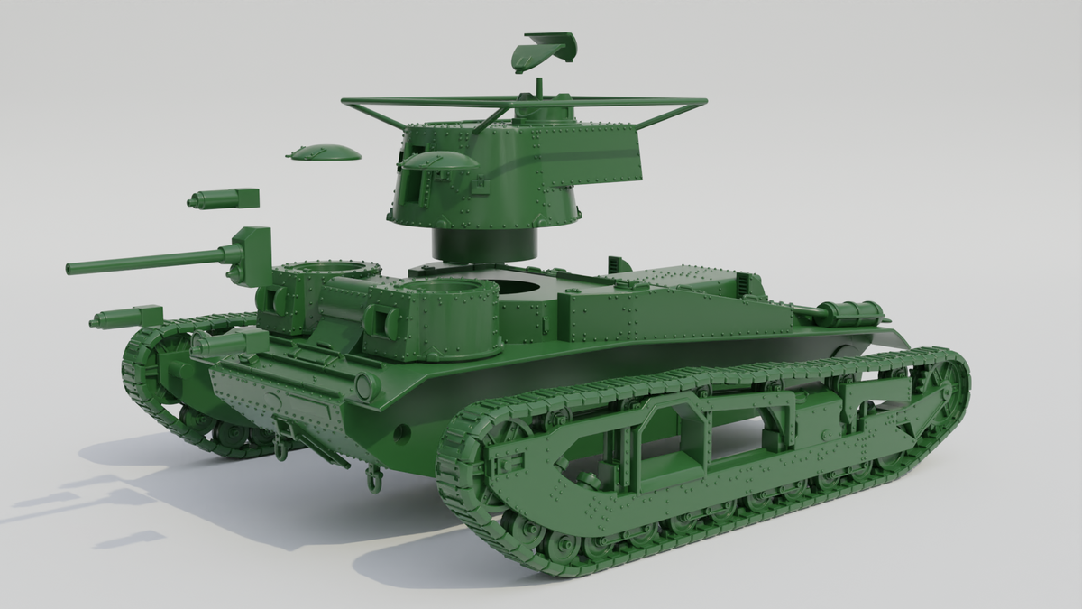 Vickers Tank Model Kit Vickers Medium Tank Mk.III - 28mm Wargaming Tabletop Miniatures | Warg ...