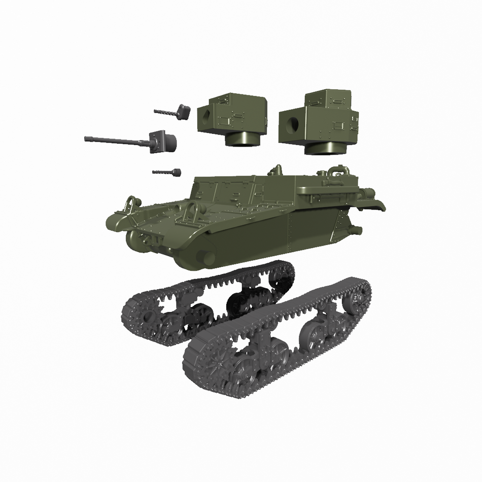 M2A3 Light Tank - USA - WW2 28mm Miniatures for Bolt Action & Tabletop Wargaming | Wargame3D