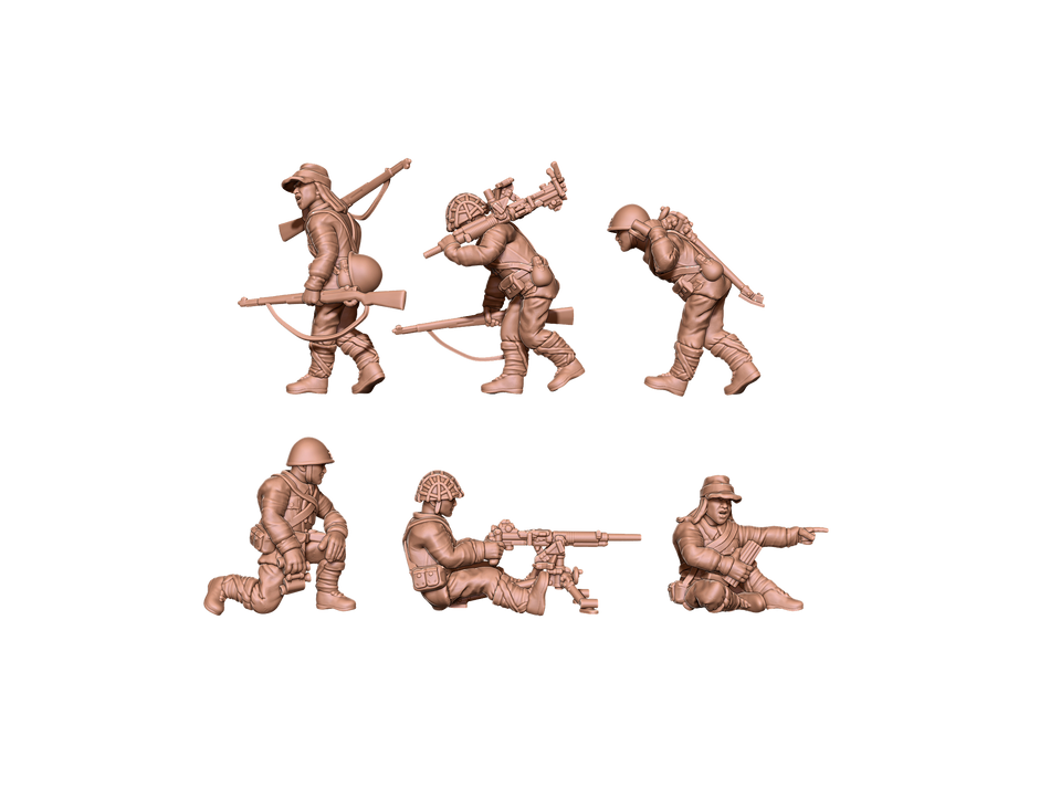 HMG Arisaka Type-92 Team - 28mm Wargaming Tabletop Miniatures  | Eskice Miniatures