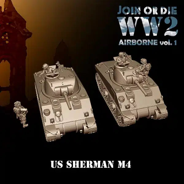 M4 Sherman Airbourne - 28mm Wargaming Tabletop Miniatures  | 3DBreedMiniatures March to Hell WW2