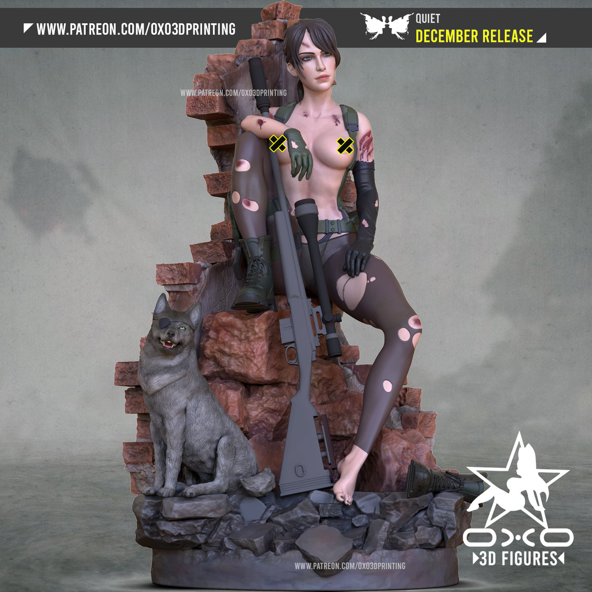 metal gear solid quiet figur Quiet Garage Kit Figure (Oxo3d) – Trisagion Models