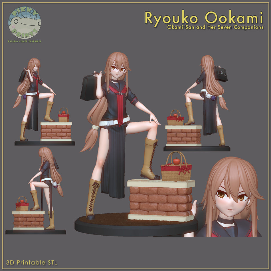 Ryouko Ookami Garage Kit Figure (Okami-san and Her Seven Companions ...