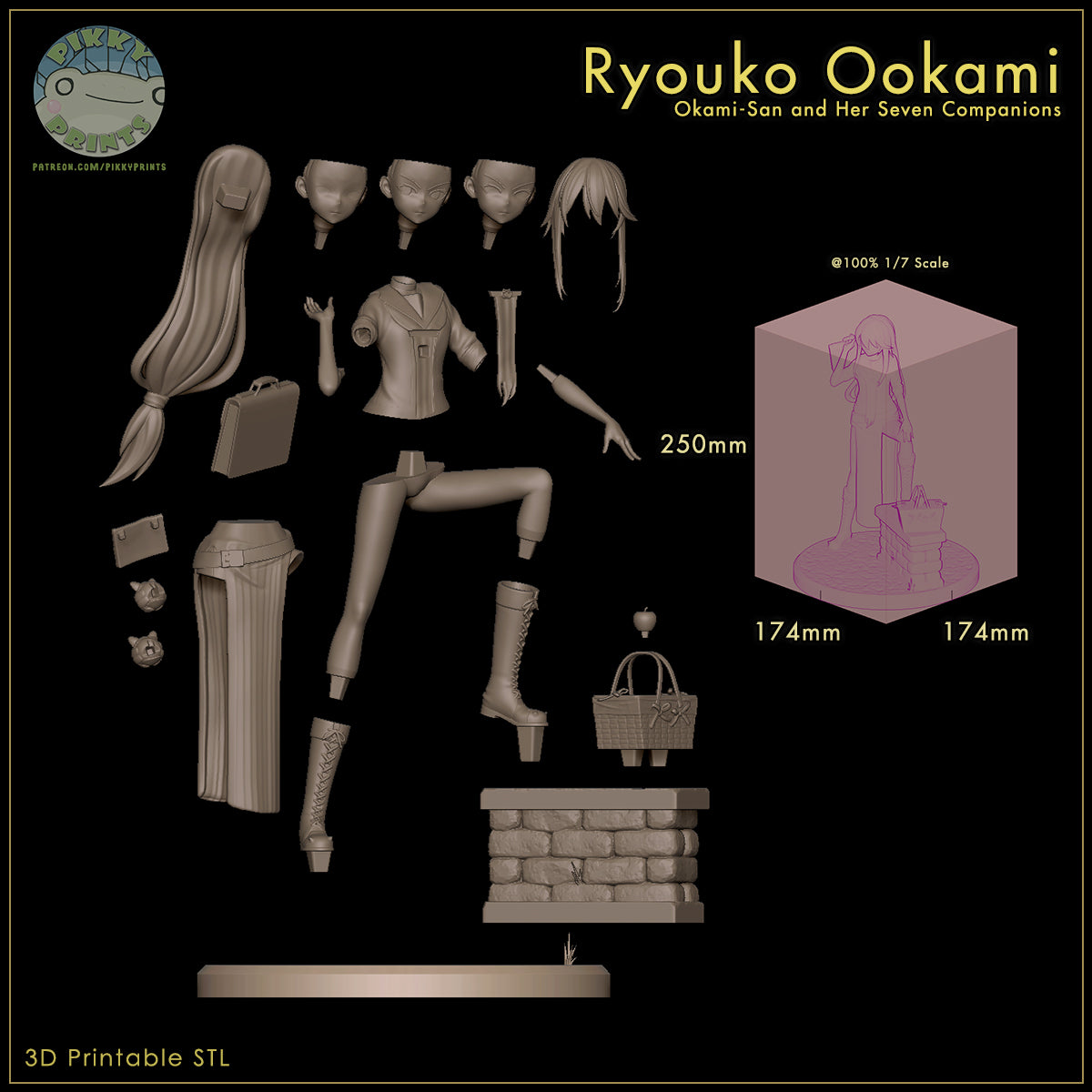 Ryouko Ookami Figure (Okami-san and Her Seven Companions)