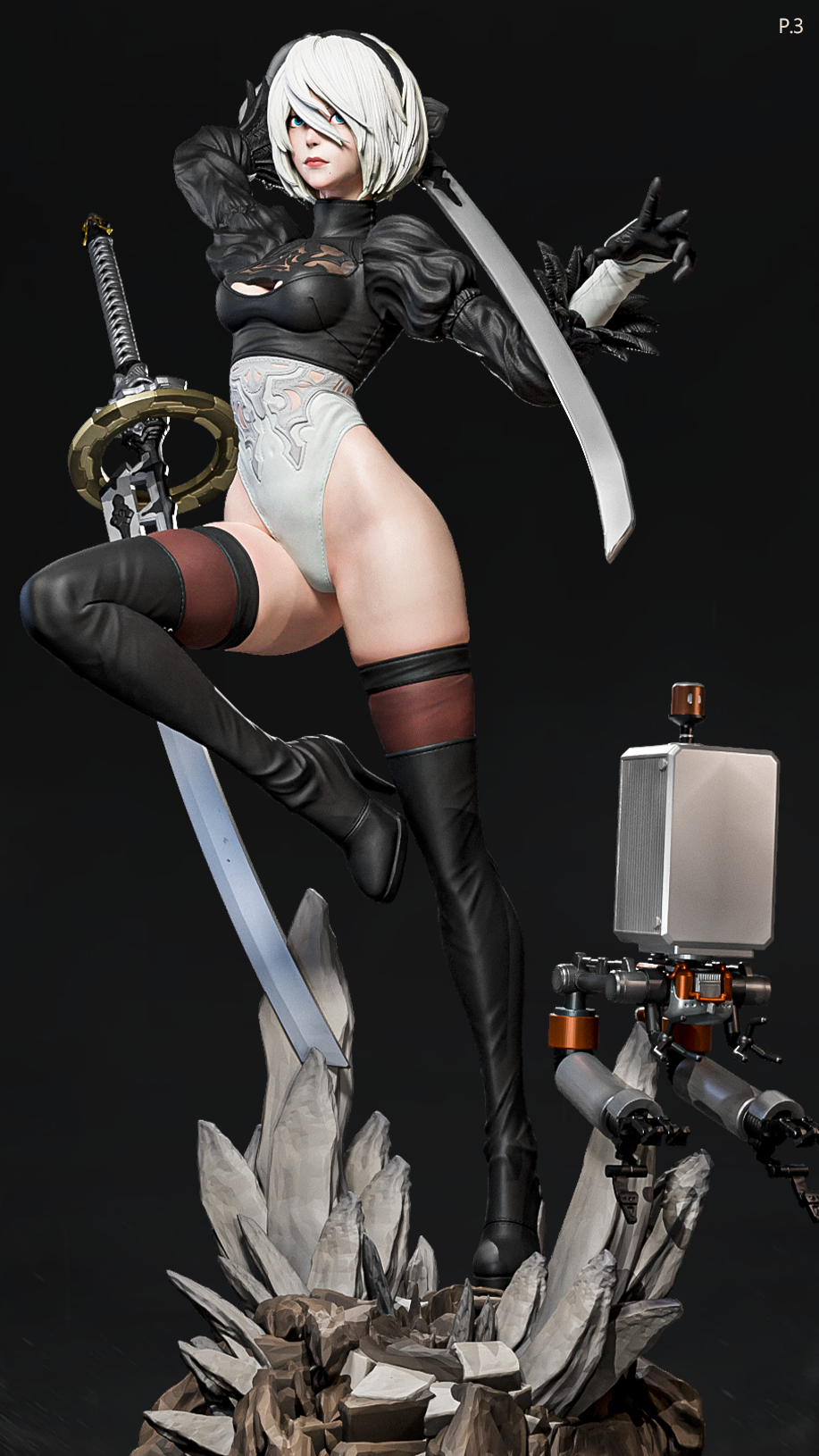 AwwMF 2B 1/4 NieR:Automata ガレージキット スタチュー NieR:Automata - Instructor 2B | 1:4 Resin Statue | by Cast Design