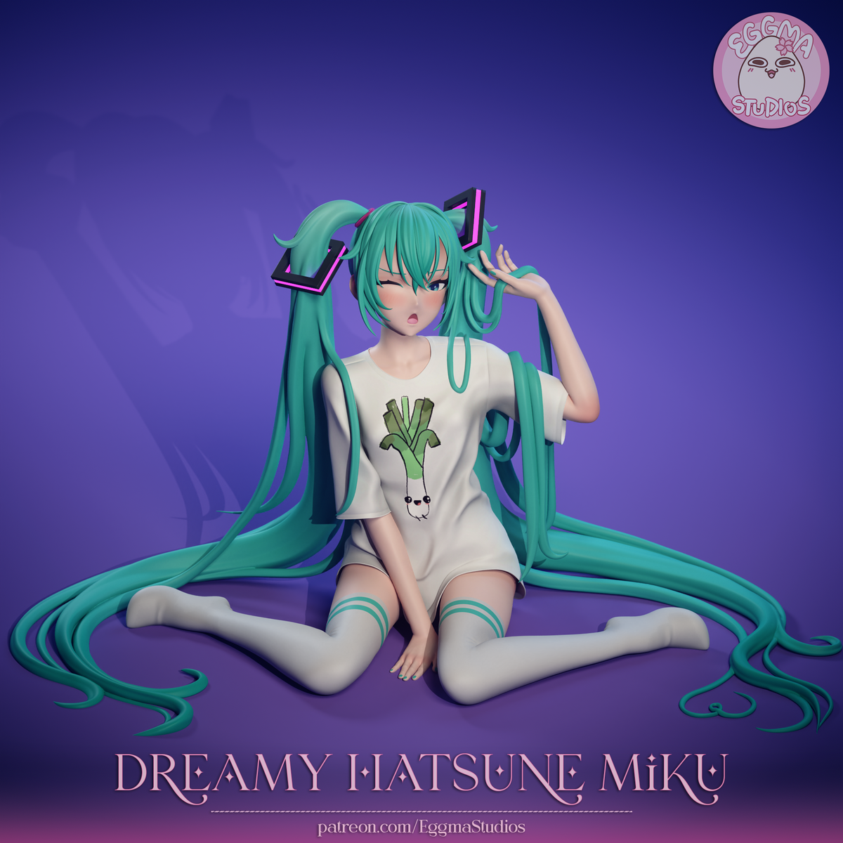 Sleepy Hatsune Miku Garage Kit Figure | EggmaStudios – Trisagion Models