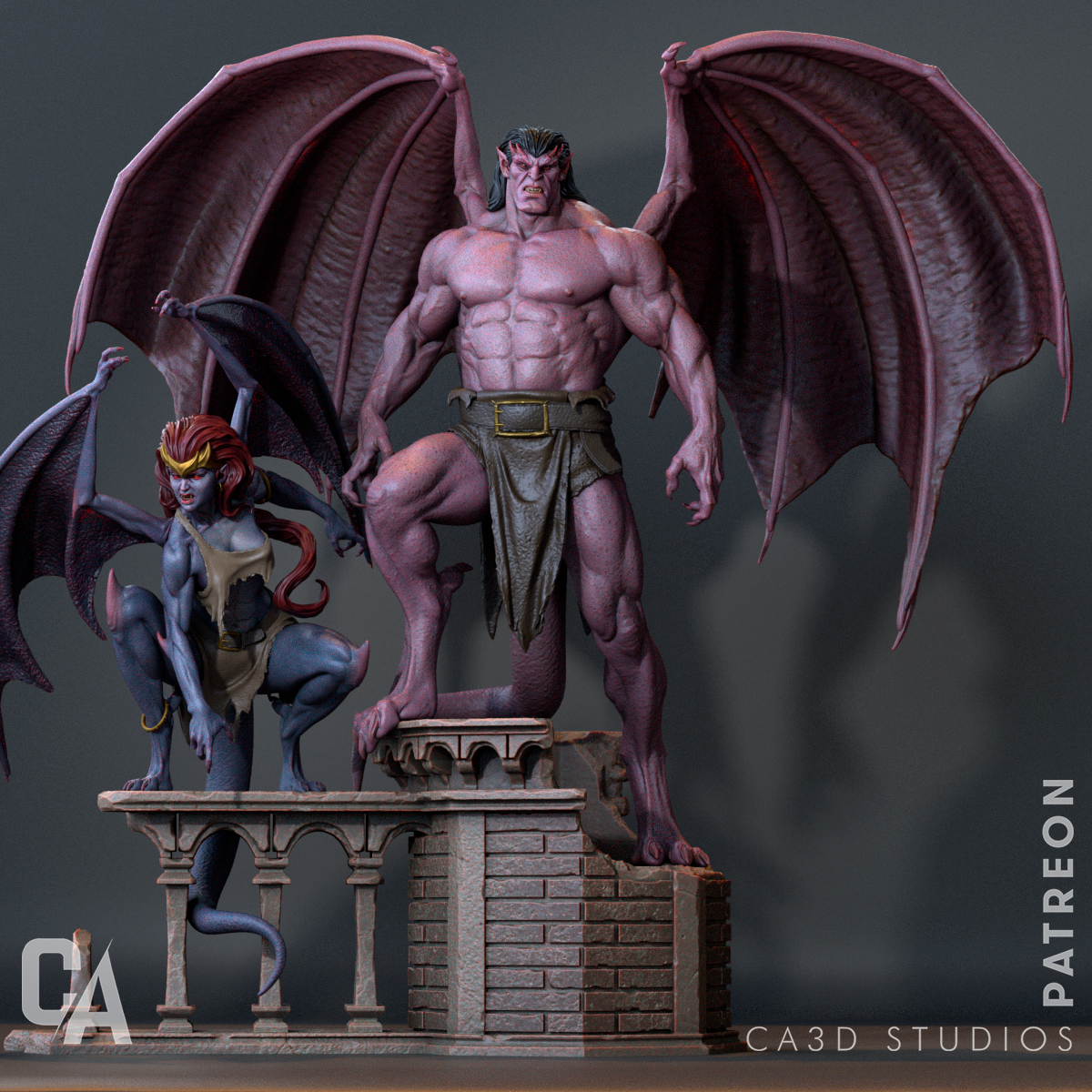 Demona & Goliath Diorama