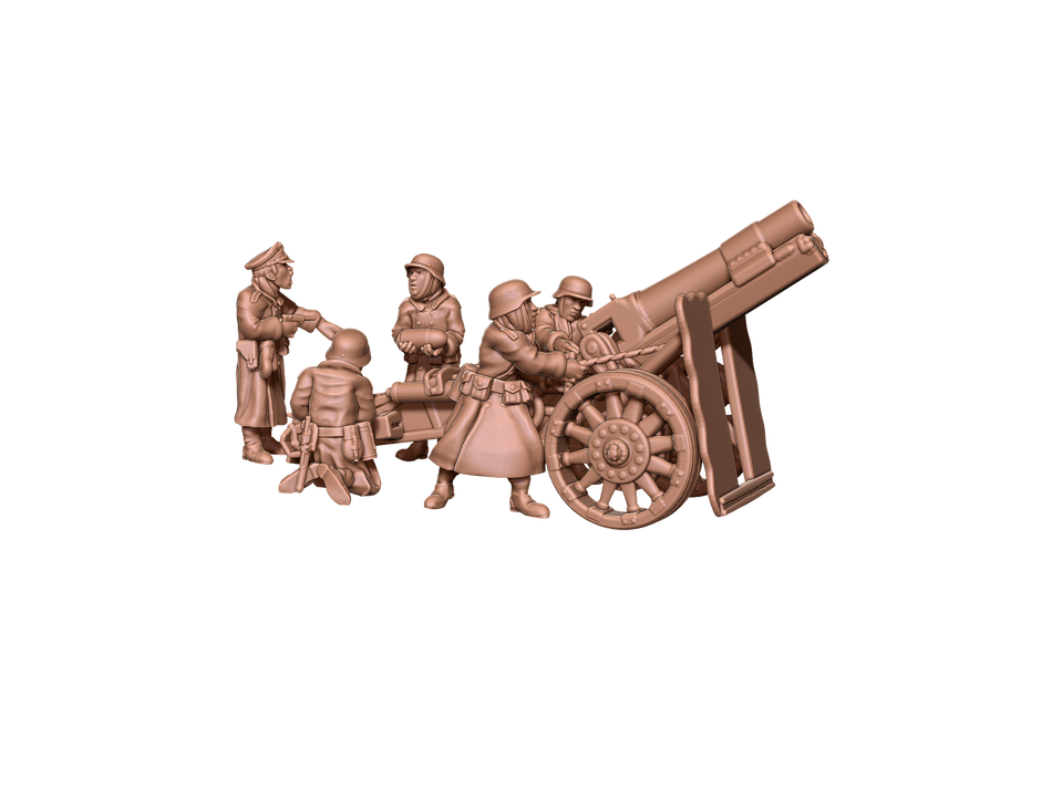 Howitzer SiG33 Artillery Team - 28mm Wargaming Tabletop Miniatures  | Eskice Miniatures