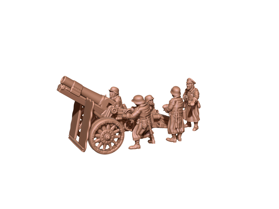 Howitzer SiG33 Artillery Team - 28mm Wargaming Tabletop Miniatures  | Eskice Miniatures