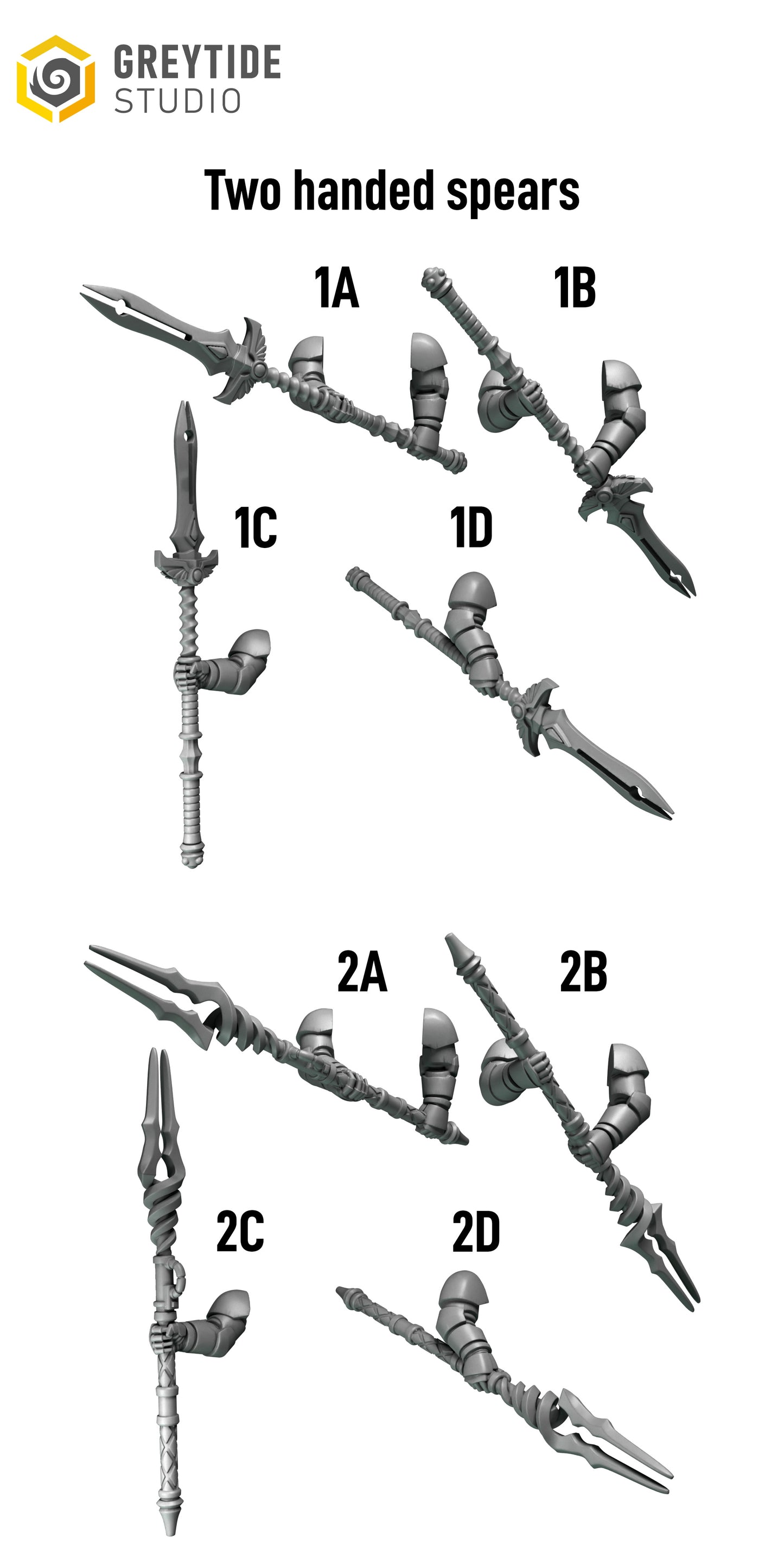 Two Handed Spears - Crimson Lords