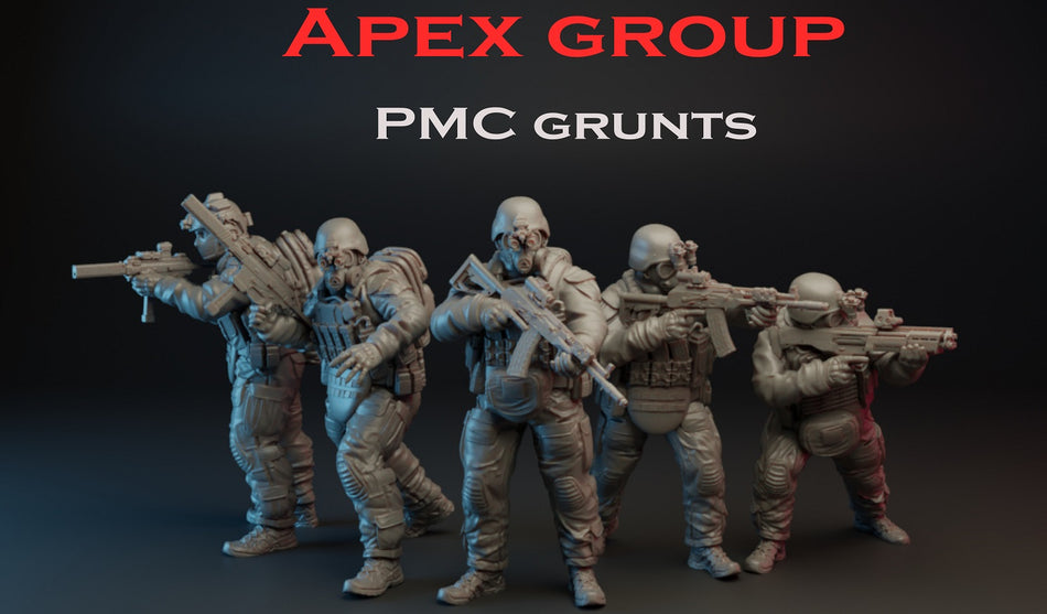 Apex Group PMC Grunts - 28mm Modern Wargaming Tabletop Miniatures  | Turnbase Miniatures