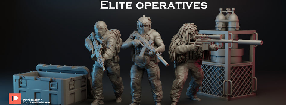 Apex Group Elite Operatives - 28mm Modern Wargaming Tabletop Miniatures  | Turnbase Miniatures