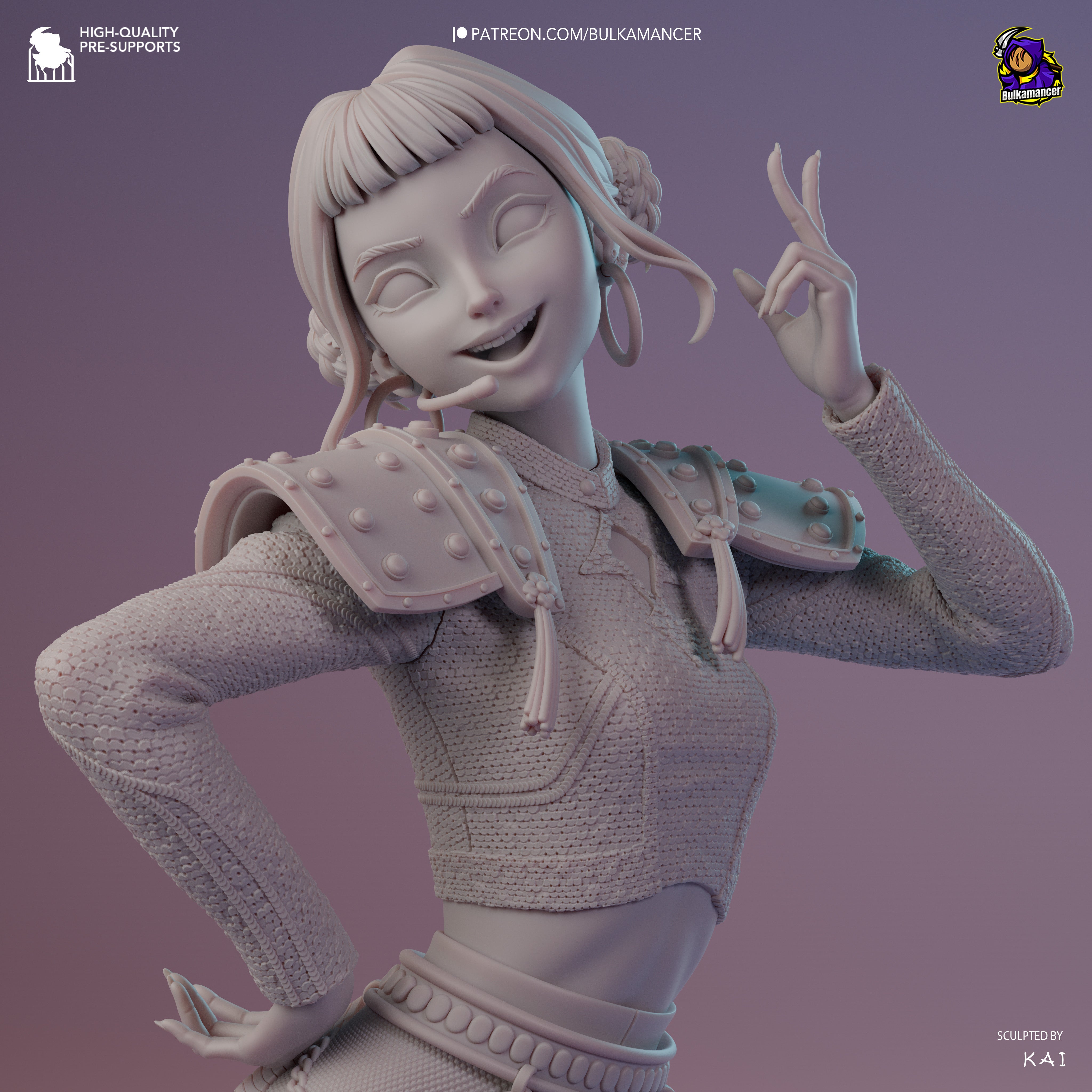 Zoey Garage Kit Figure - Kpop Demon Hunters | Bulkamancer Sculpts