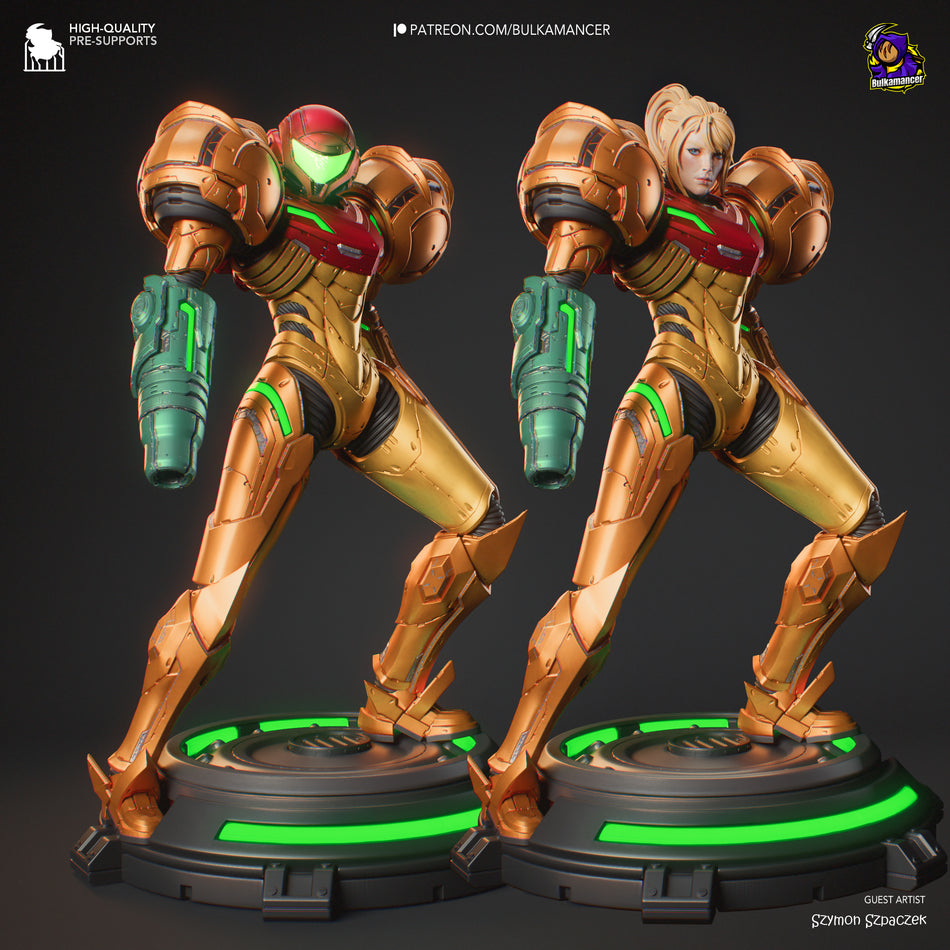 Samus Aran Garage Kit Figure - Metroid | Bulkamancer Sculpts