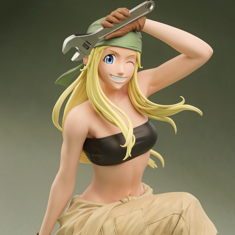 Winry Rockbell Garage Kit Figure - Fullmetal Alchemist | CA3D Studios