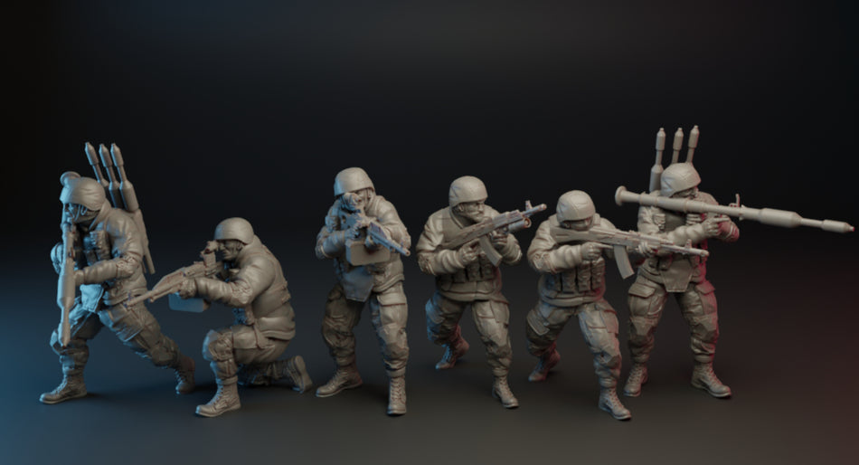 Modern Russian Infantry Squad - 28mm Modern Wargaming Tabletop Miniatures  | Turnbase Miniatures