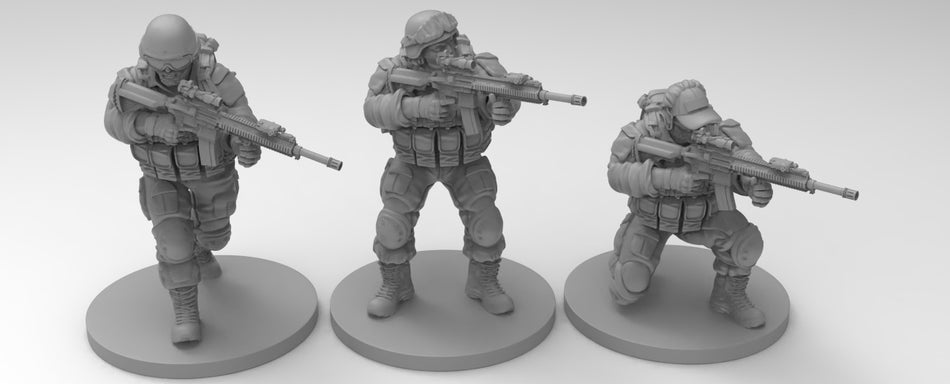 USMC M27 IAR Squad - 28mm Modern Wargaming Tabletop Miniatures  | Turnbase Miniatures