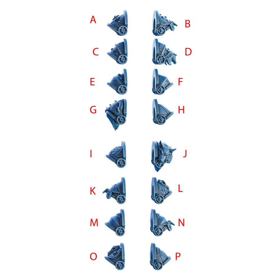 Shoulder Pads Set A - Tempest Wolf - Stormbringers 2.0