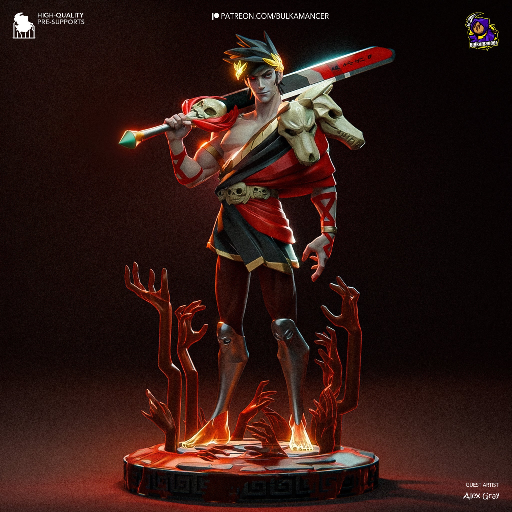1/10 未塗装未組立 フィギュア ガレージキット ハデス2 HADES 2 Zagreus Garage Kit Figure - Hades | Bulkamancer Sculpts