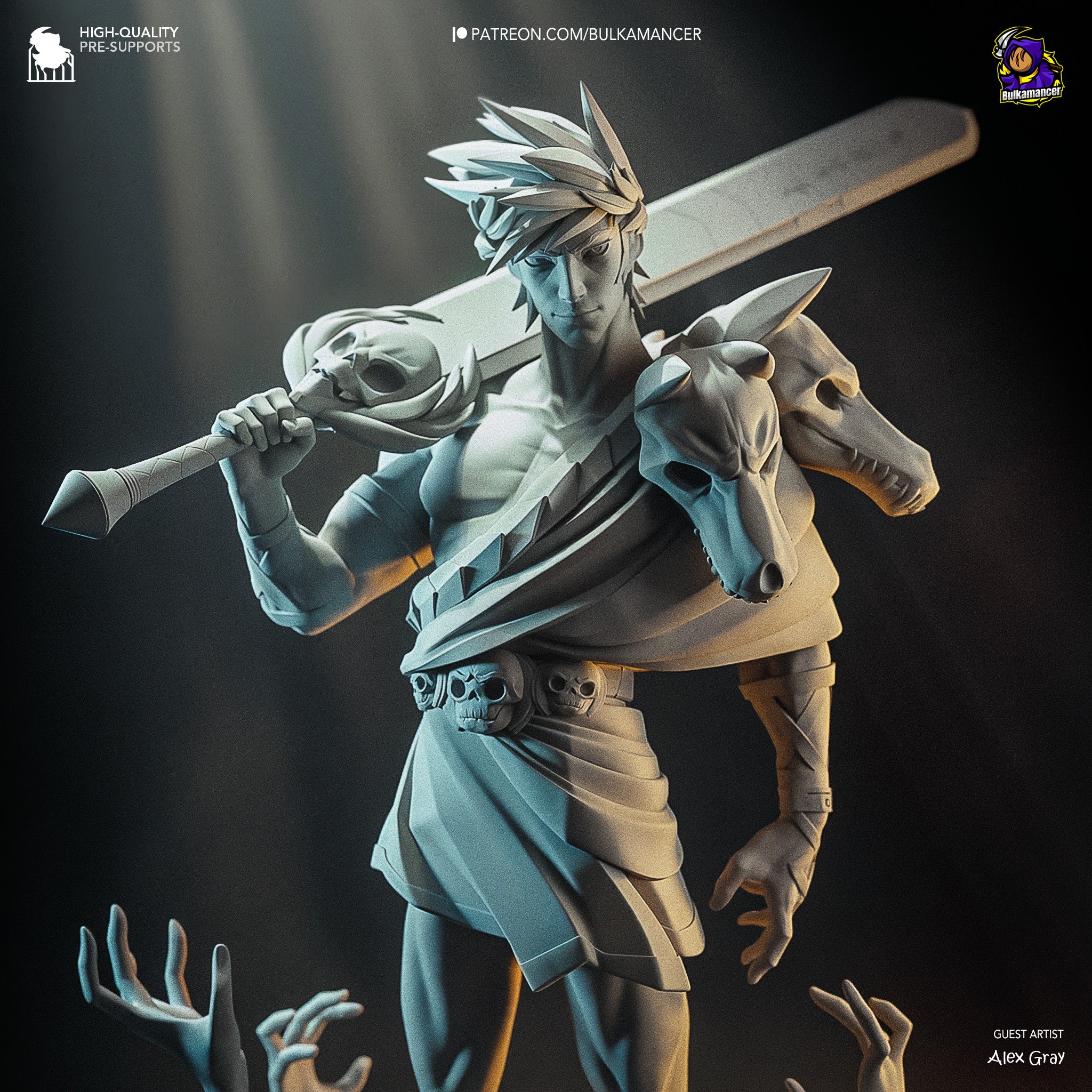 Zagreus Garage Kit Figure - Hades | Bulkamancer Sculpts Zagreus Garage Kit Figure - Hades | Bulkamancer Sculpts