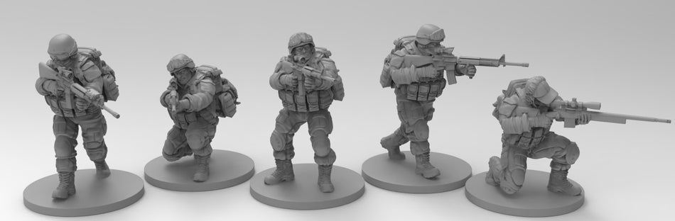 USMC Team - 28mm Modern Wargaming Tabletop Miniatures  | Turnbase Miniatures