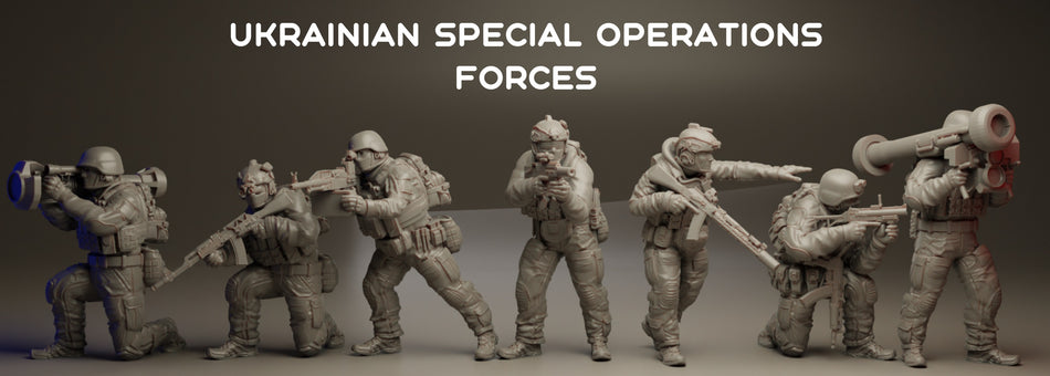 Ukrainian Special Forces Squad - 28mm Modern Wargaming Tabletop Miniatures  | Turnbase Miniatures